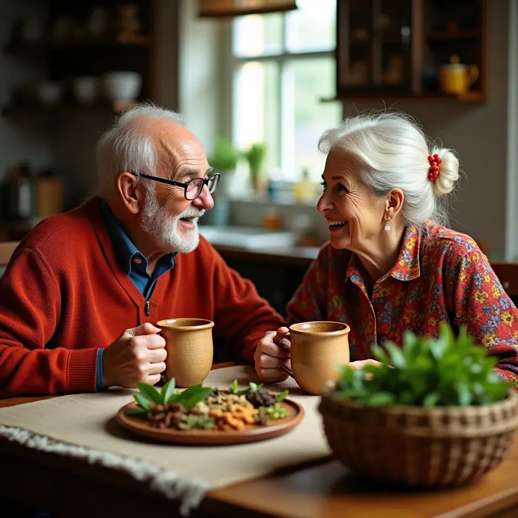 Frissítő szívvédő tea levelek a csészében